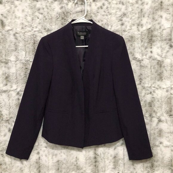 BLACK LABEL By Evan Picone Purple No Button Women Blazer Size 6 - Picture 1 of 7